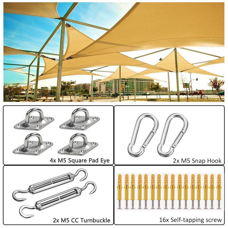 Waterproof Awnings Sun Shade Sail Retractable Sail Shade  